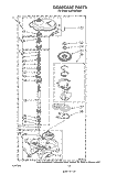 GEARCASE Diagram and Parts List for LA5700XSW0  Whirlpool Washer