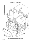 FRAME AND TANK Diagram and Parts List for KUDA22ST3  KitchenAid Dishwasher