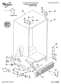 CABINET, LITERATURE Diagram and Parts List for 7GD25SFXHS01  Whirlpool Refrigerator