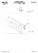 DOOR PARTS Diagram and Parts List for MT4110SPB0  Whirlpool Microwave