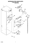 REFRIGERATOR LINER PARTS Diagram and Parts List for KSSC42FMS02  KitchenAid Refrigerator