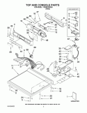 TOP AND CONSOLE PARTS Diagram and Parts List for YCEW9100WQ0  Whirlpool Dryer