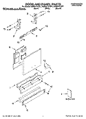 DOOR AND PANEL PARTS Diagram and Parts List for KUDS01DLBL1  KitchenAid Dishwasher