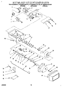 MOTOR AND ICE CONTAINER Diagram and Parts List for KTRS25QAAL10  KitchenAid Refrigerator