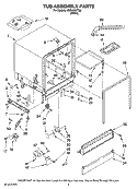 TUB ASSEMBLY PARTS Diagram and Parts List for CDB4000TQ0  Whirlpool Dishwasher