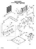 UNIT Diagram and Parts List for 5GR2SHKXKQ00  Whirlpool Refrigerator