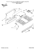 COOKTOP AND CONTROL PANEL, LIT/OPTIONAL Diagram and Parts List for SF304BSAW1  Whirlpool Range