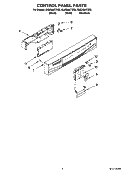 CONTROL PANEL PARTS Diagram and Parts List for GU2200XTSB3  Whirlpool Dishwasher
