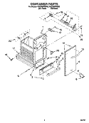 CONTAINER PARTS Diagram and Parts List for KUCS02FRSS0  KitchenAid Trash Compactor