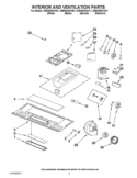 INTERIOR AND VENTILATION PARTS Diagram and Parts List for GMH5205XVB1  Whirlpool Microwave