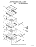 REFRIGERATOR SHELF PARTS Diagram and Parts List for KSC23C9EYB02  KitchenAid Refrigerator