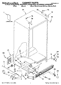 CABINET PARTS Diagram and Parts List for KSCS23FSBT03  KitchenAid Refrigerator