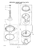 AGITATOR, BASKET AND TUB Diagram and Parts List for LA5400XSW1  Whirlpool Washer