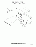 TOP VENTING PARTS Diagram and Parts List for KEBK206SBL04  KitchenAid Wall Oven