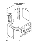 EXTERNAL OVEN Diagram and Parts List for FEP350VL0  Whirlpool Range