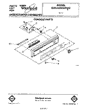 CONSOLE Diagram and Parts List for GDU4050XPW0  Whirlpool Dishwasher
