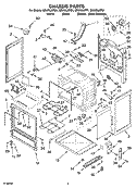 CHASSIS PARTS Diagram and Parts List for GR478LXPQ1  Whirlpool Range
