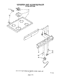 COOKTOP AND MANIFOLD Diagram and Parts List for FEP210VW0  Roper Range