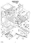LINER PARTS Diagram and Parts List for IPT144300  Inglis Refrigerator
