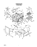 OVEN Diagram and Parts List for F5908W0  Roper Range