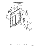 INNER DOOR Diagram and Parts List for WU4500Y0  Roper Dishwasher