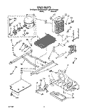 UNIT Diagram and Parts List for 8ED22DQXAN01  Whirlpool Refrigerator