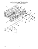 UPPER RACK AND TRACK Diagram and Parts List for KUDI230BWH0  KitchenAid Dishwasher