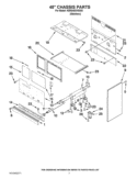 48`` CHASSIS PARTS Diagram and Parts List for KDRS483VSS03  KitchenAid Range