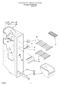 FREEZER LINER Diagram and Parts List for 4YED20TKFN05  Whirlpool Refrigerator