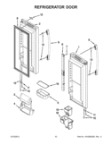 REFRIGERATOR DOOR Diagram and Parts List for GX5FHTXVY010  Whirlpool Refrigerator