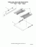 THIRD LEVEL RACK AND TRACK PARTS Diagram and Parts List for KUDE60FVSS1  KitchenAid Dishwasher