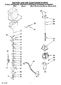 MOTOR AND ICE CONTAINER PARTS Diagram and Parts List for KSCS23FSBT03  KitchenAid Refrigerator