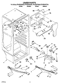 LINER PARTS Diagram and Parts List for ET4WSKYKQ06  Whirlpool Refrigerator