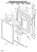 REFRIGERATOR DOOR PARTS Diagram and Parts List for KTRP22EMWH02  KitchenAid Refrigerator