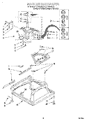 MACHINE BASE Diagram and Parts List for LSR8244EQ0  Whirlpool Washer