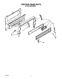 CONTROL PANEL Diagram and Parts List for SF386PEWW1  Whirlpool Range
