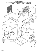 UNIT Diagram and Parts List for KTRC19KKBT00  KitchenAid Refrigerator