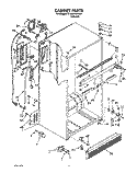 CABINET Diagram and Parts List for ET25DMXXN01  Whirlpool Refrigerator