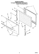 DOOR PARTS, OPTIONAL PARTS (NOT INCLUDED) Diagram and Parts List for RF3020XKQ4  Whirlpool Range