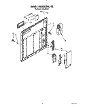 INNER DOOR Diagram and Parts List for DU8530XX0  Whirlpool Dishwasher