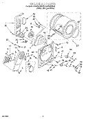 SECTION Diagram and Parts List for 6LER5434BQ2  Whirlpool Dryer