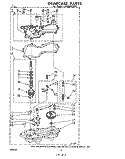 GEARCASE Diagram and Parts List for LA7680XKW2  Whirlpool Washer