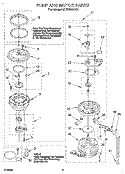 PUMP AND MOTOR Diagram and Parts List for KUDS230Y2  KitchenAid Dishwasher