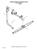 UPPER WASH AND RINSE PARTS Diagram and Parts List for IUD8100YS0  Whirlpool Dishwasher