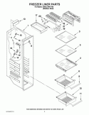 FREEZER LINER PARTS Diagram and Parts List for 6WSC21N4YY00  Whirlpool Refrigerator