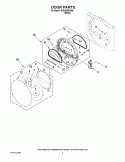 DOOR PARTS Diagram and Parts List for WGD9050XW0  Whirlpool Dryer