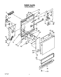 DOOR Diagram and Parts List for WU3006V3  Roper Dishwasher