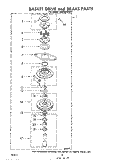 BASKET DRIVE AND BRAKE Diagram and Parts List for LA5500XKW1  Whirlpool Washer