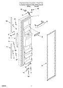 FREEZER DOOR Diagram and Parts List for 4YGD27DCHT00  Whirlpool Refrigerator