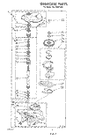 GEARCASE Diagram and Parts List for KELC500TAL1  KitchenAid Washer Dryer Combo